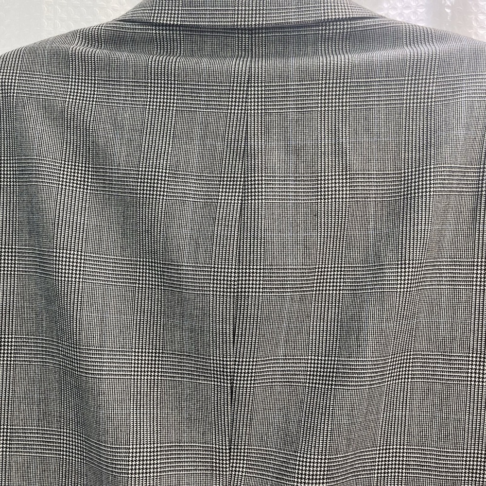 Jos. A. Bank Signature Collection 100% Wool Black Gray Glen Plaid Suit 46R 41x29 - Picture 10 of 11